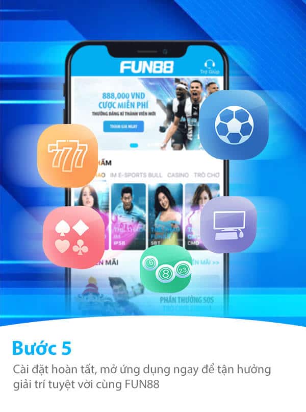 Bước 5 tải app Fun88 Android
