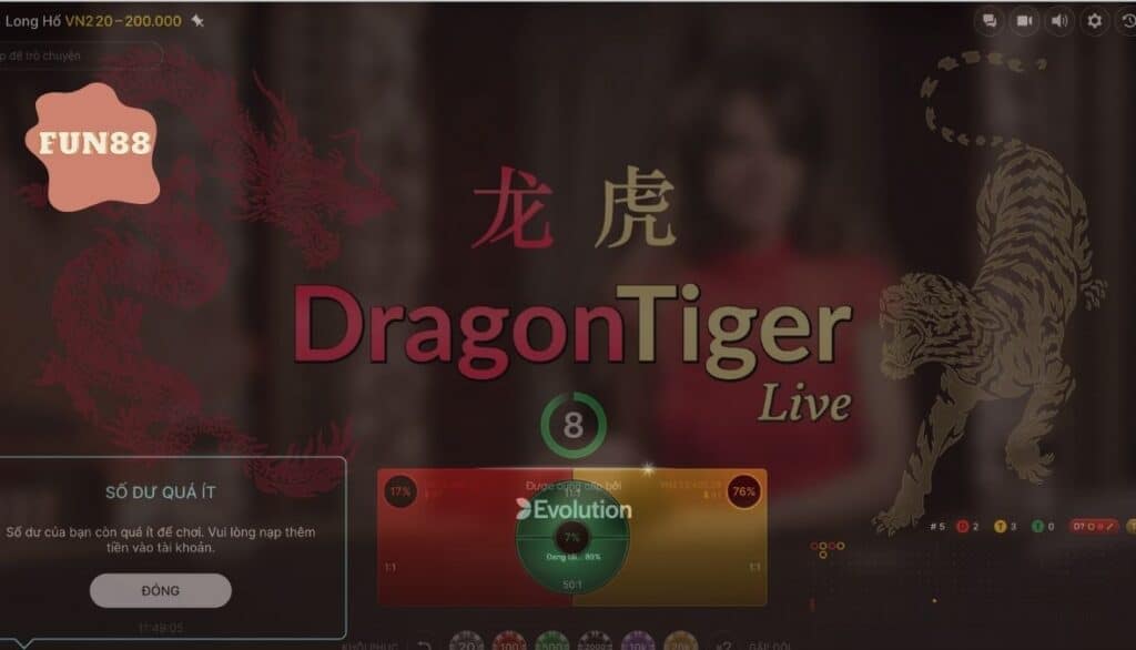 Cá cược Dragon Tiger Fun88