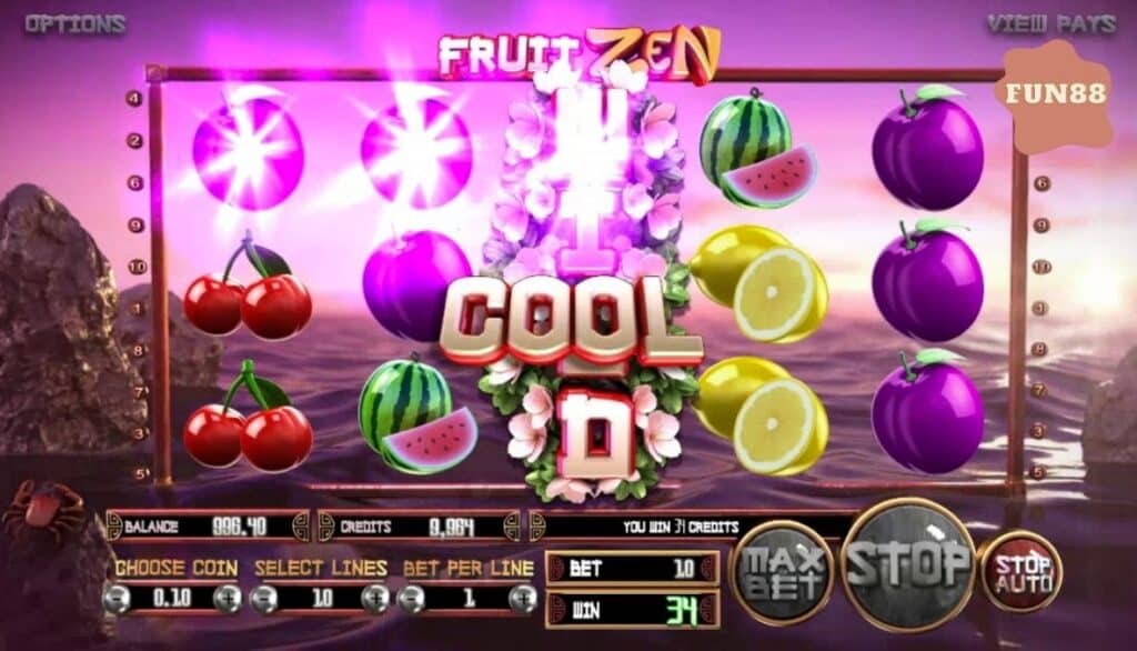 Luật chơi cá cược Fruit Zen